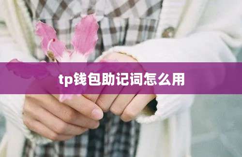 tp钱包助记词怎么用