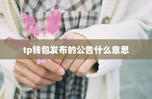 tp钱包发布的公告什么意思